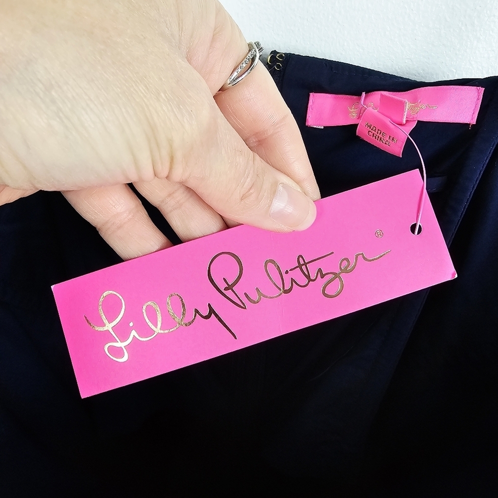 Lilly Pulitzer Strapless Kylo Jumpsuit in Navy Blue NWT - Picture 3 of 14